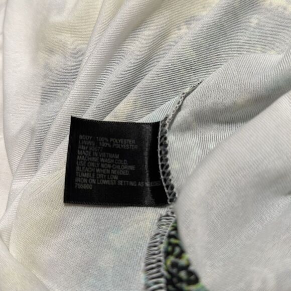 Worthington Neon Snakeskin Print Sleeveless Keyhole Top XL - Picture 6 of 6